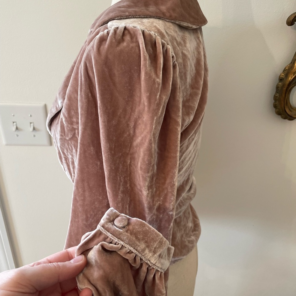REFORMATION Anastasia Velvet Wrap Top - Picture 12 of 16